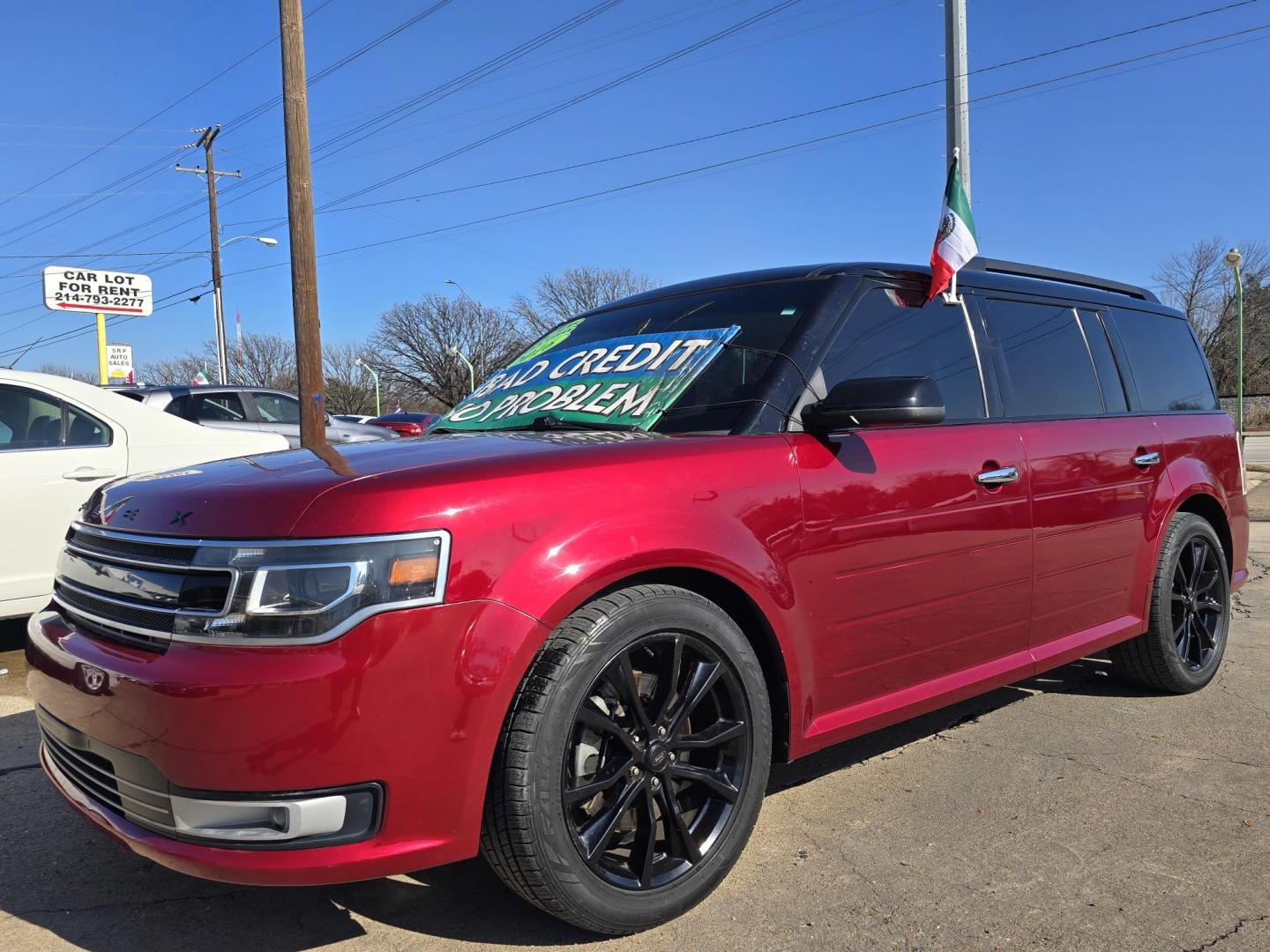 2016 RED Ford Flex Limited AWD w/EcoBoost (2FMHK6DT0GB) with an 3.5L V6 DOHC 24V engine, 6A transmission, located at 2660 S.Garland Avenue, Garland, TX, 75041, (469) 298-3118, 32.885551, -96.655602 - Photo#7