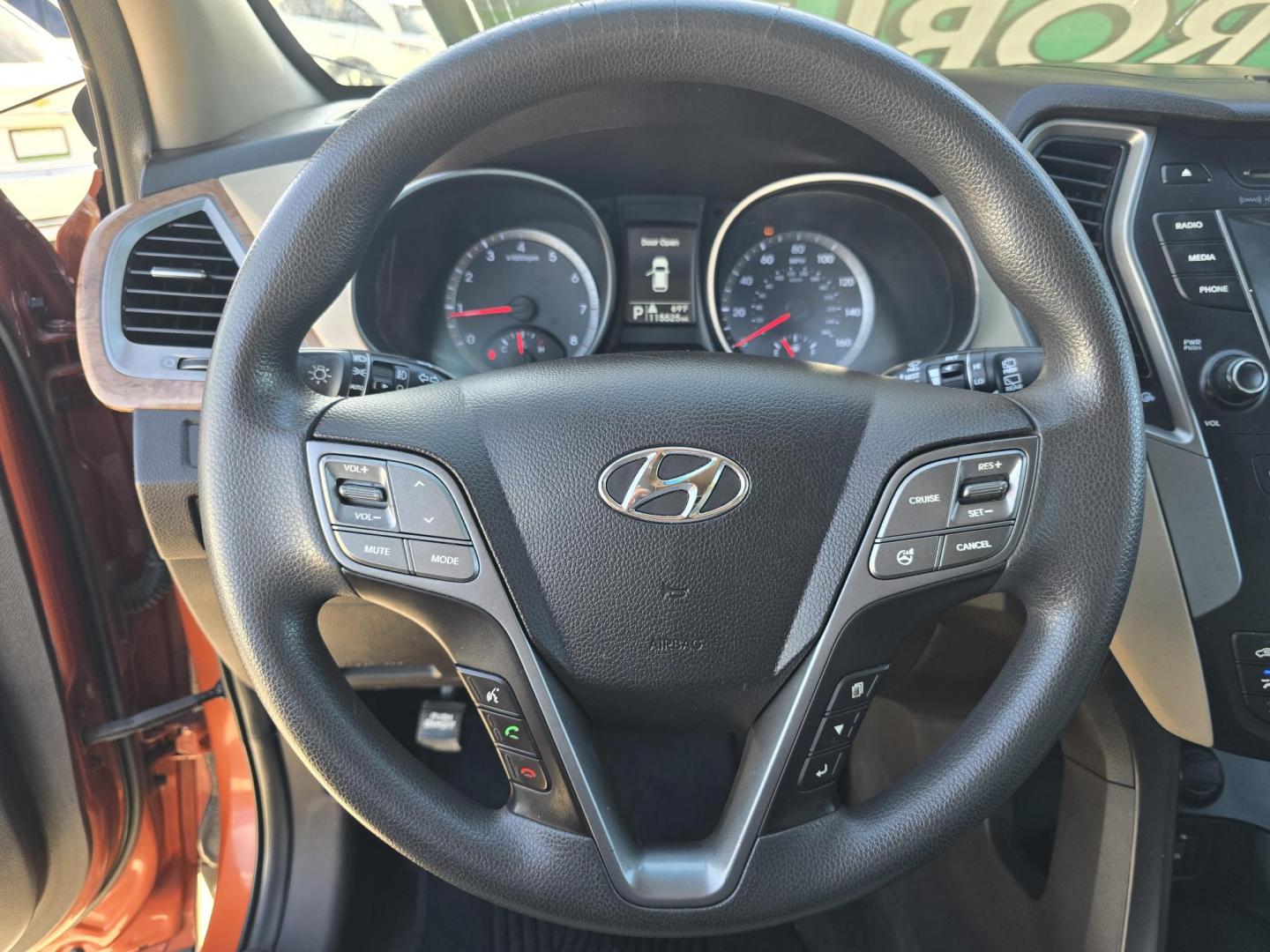 2016 ORANGE Hyundai Santa Fe Sport (5XYZU3LBXGG) with an 2.4L L4 DOHC 16V engine, 6-Speed Automatic transmission, located at 2660 S.Garland Avenue, Garland, TX, 75041, (469) 298-3118, 32.885551, -96.655602 - Photo#12