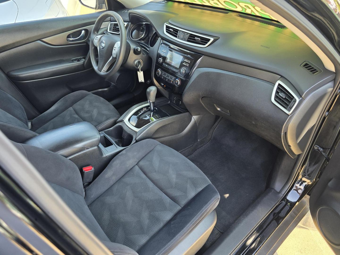 2016 BLACK Nissan Rogue S (JN8AT2MT4GW) with an 2.5L L4 DOHC 16V engine, CVT transmission, located at 2660 S.Garland Avenue, Garland, TX, 75041, (469) 298-3118, 32.885551, -96.655602 - Photo#17