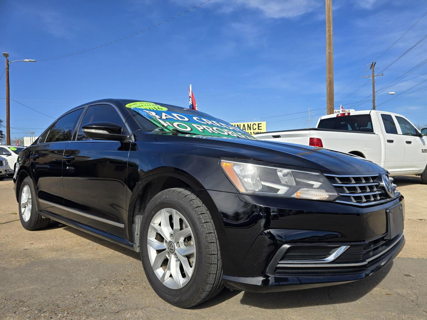 2016 BLACK Volkswagen Passat S (1VWAT7A30GC) , 6A transmission, located at 2660 S.Garland Avenue, Garland, TX, 75041, (469) 298-3118, 32.885551, -96.655602 - Photo#1