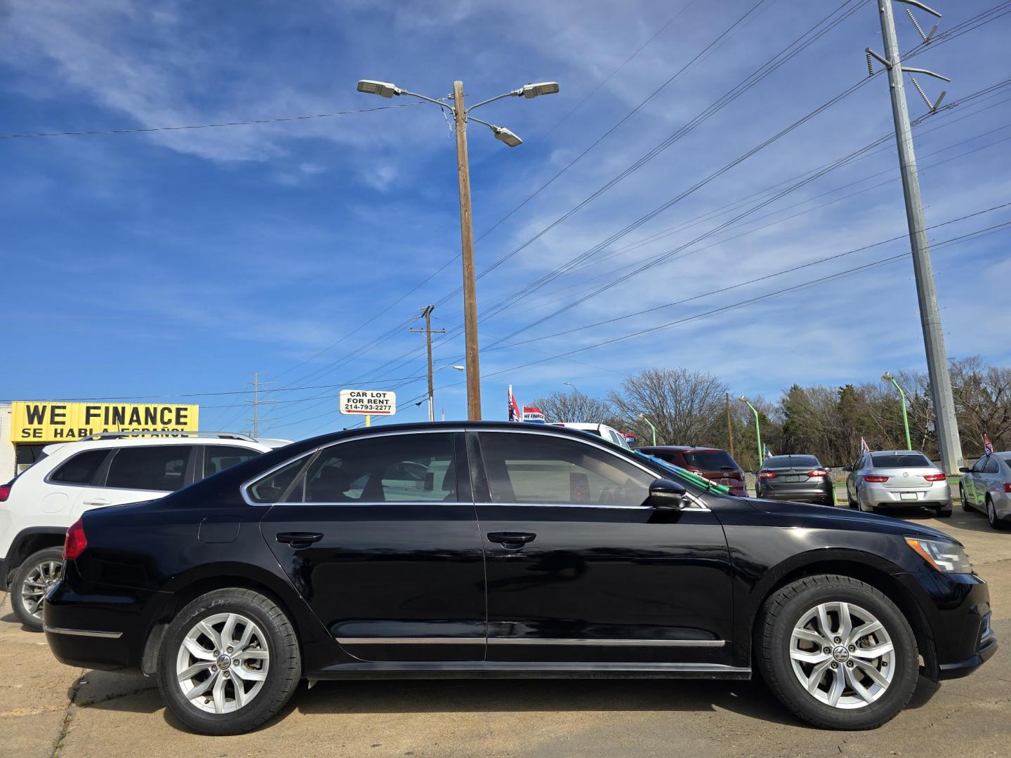 2016 BLACK Volkswagen Passat S (1VWAT7A30GC) , 6A transmission, located at 2660 S.Garland Avenue, Garland, TX, 75041, (469) 298-3118, 32.885551, -96.655602 - Photo#2