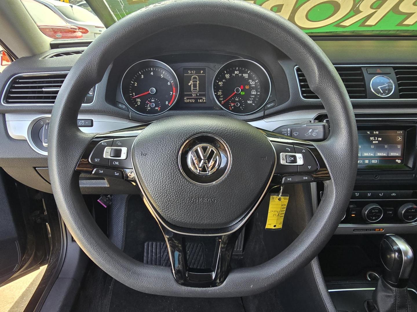 2016 BLACK Volkswagen Passat S (1VWAT7A30GC) , 6A transmission, located at 2660 S.Garland Avenue, Garland, TX, 75041, (469) 298-3118, 32.885551, -96.655602 - Photo#12