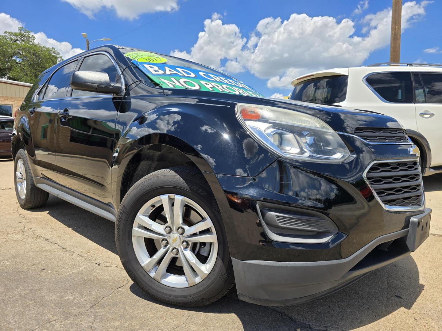 2017 BLACK Chevrolet Equinox LS (2GNALBEK3H1) with an 2.4L L4 DOHC 16V FFV engine, 6A transmission, located at 2660 S.Garland Avenue, Garland, TX, 75041, (469) 298-3118, 32.885551, -96.655602 - Photo#0