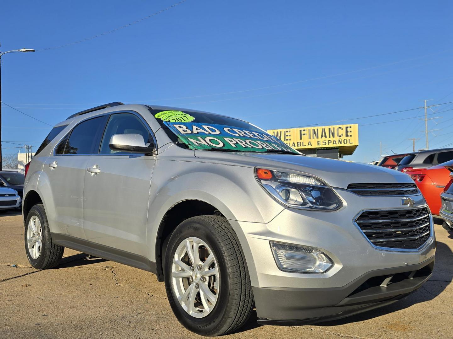 2017 SILVER Chevrolet Equinox LT (2GNALCEK6H1) with an 2.4L L4 DOHC 16V FFV engine, 6A transmission, located at 2660 S.Garland Avenue, Garland, TX, 75041, (469) 298-3118, 32.885551, -96.655602 - Photo#1