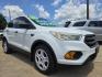 2017 WHITE Ford Escape S (1FMCU0F70HU) with an 2.5L L4 DOHC 16V engine, 6A transmission, located at 2660 S.Garland Avenue, Garland, TX, 75041, (469) 298-3118, 32.885551, -96.655602 - Photo#1