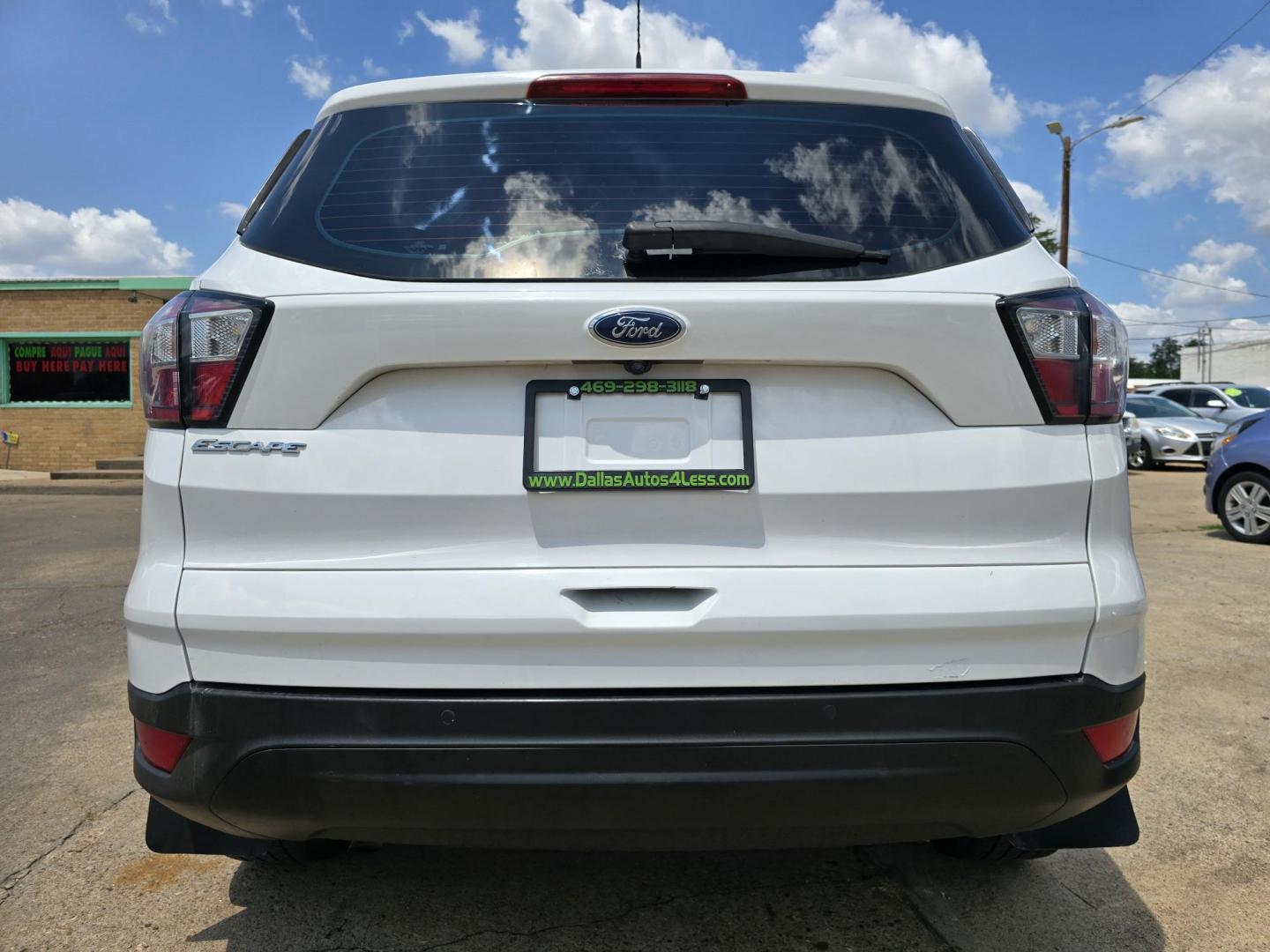 2017 WHITE Ford Escape S (1FMCU0F70HU) with an 2.5L L4 DOHC 16V engine, 6A transmission, located at 2660 S.Garland Avenue, Garland, TX, 75041, (469) 298-3118, 32.885551, -96.655602 - Photo#4