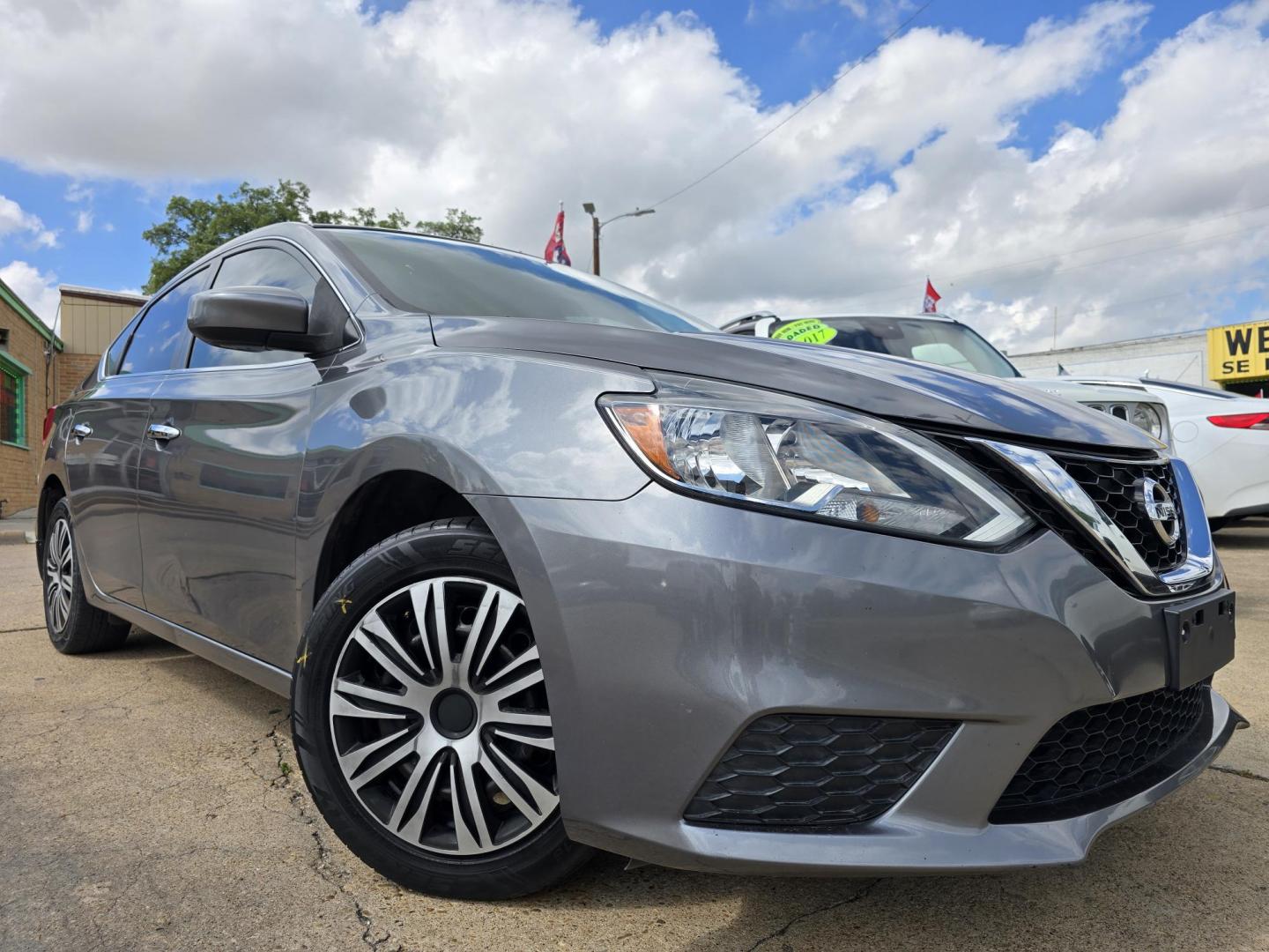 2017 GRAY Nissan Sentra S (3N1AB7AP0HY) with an 1.8L L4 SFI DOHC 16V engine, AUTO transmission, located at 2660 S.Garland Avenue, Garland, TX, 75041, (469) 298-3118, 32.885551, -96.655602 - Photo#0