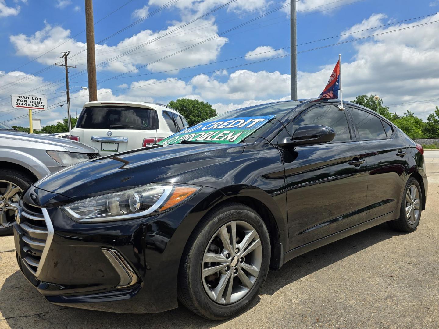 2018 BLACK Hyundai Elantra Limited (5NPD84LFXJH) with an 1.8L L4 DOHC 16V engine, 6A transmission, located at 2660 S.Garland Avenue, Garland, TX, 75041, (469) 298-3118, 32.885551, -96.655602 - Photo#7