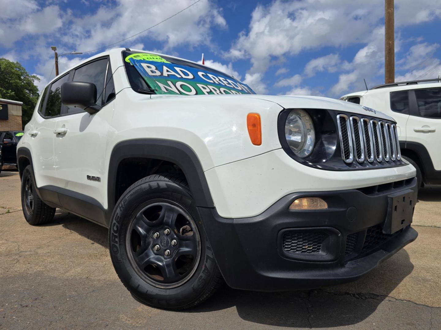 2018 WHITE Jeep Renegade Sport (ZACCJAAB3JP) with an 2.4L L4 DOHC 16V engine, AUTO transmission, located at 2660 S.Garland Avenue, Garland, TX, 75041, (469) 298-3118, 32.885551, -96.655602 - Photo#0