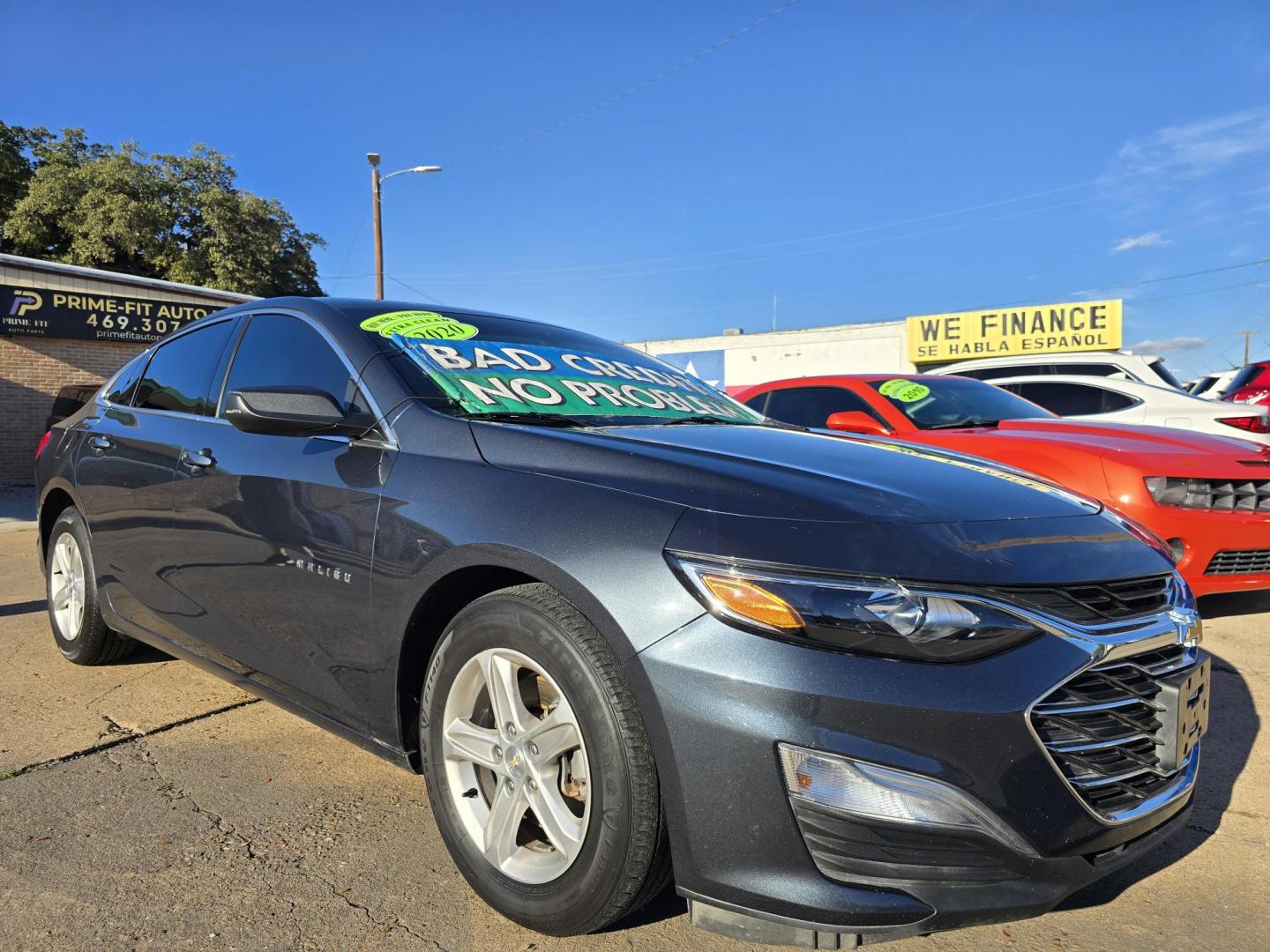 2020 GRAY Chevrolet Malibu LS (1G1ZC5ST8LF) with an 1.5L L4 DOHC 16V engine, 6A transmission, located at 2660 S.Garland Avenue, Garland, TX, 75041, (469) 298-3118, 32.885551, -96.655602 - Photo#1